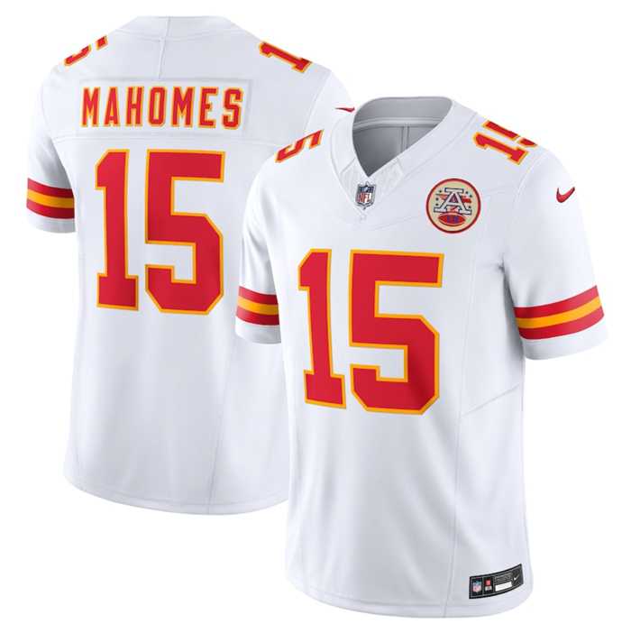 Men & Women & Youth Kansas City Chiefs #15 Patrick Mahomes White 2023 F.U.S.E. Vapor Untouchable Limited Stitched Jersey